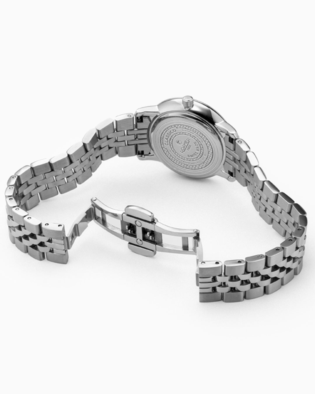 Classico Ladies 30mm Quartz Two-Hand Blue Sunray Dial Silver Bracelet