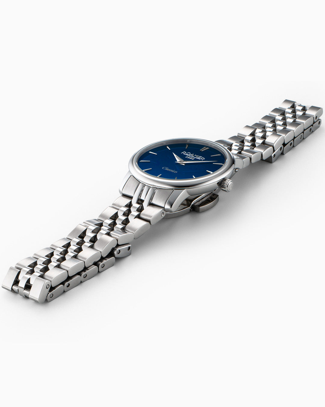 Classico Ladies 30mm Quartz Two-Hand Blue Sunray Dial Silver Bracelet