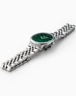 Classico Ladies 30mm Quartz Two-Hand Green Sunray Dial Silver Bracelet
