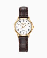 Classico Ladies 30mm Quartz Two-Hand White Dial Brown Leather Strap Sa