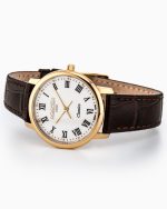 Classico Ladies 30mm Quartz Two-Hand White Dial Brown Leather Strap Sa