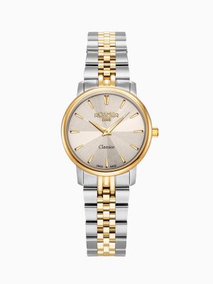 Classico Ladies 30mm Quartz Two-Hand Grey Sunray Dial Two-Tone Bracele