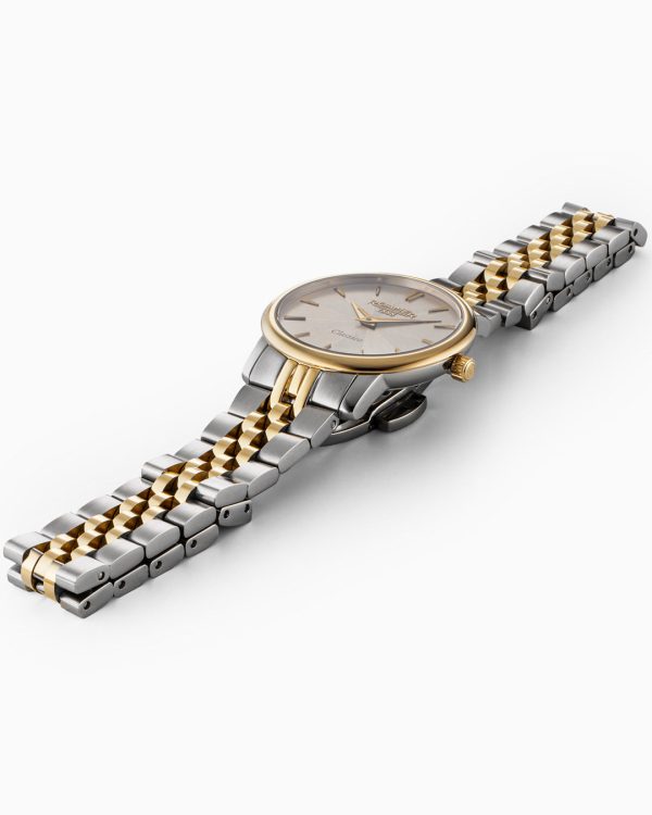 Classico Ladies 30mm Quartz Two-Hand Grey Sunray Dial Two-Tone Bracele