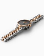 Classico Ladies 30mm Quartz Two-Hand Grey Dial Two-Tone Bracelet Sapph