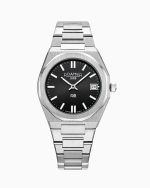 R8 Ladies 32.5mm Quartz Two-Hand Date Black Sunray Dial Silver Bracele