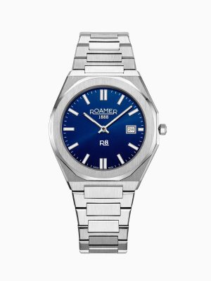 R8 Gents 41mm Quartz Three-Hand Date Blue Dial Silver Bracelet Sapphir