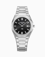 R8 Gents 41mm Quartz Three-Hand Date Black Sunray Dial Silver Bracelet