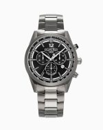 Helios Power 43.5mm Solar powered Chronograph Date Black Sunray Gun co