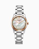 Eleganza 30mm Quartz Three-Hand Date White Mop Dial Silver Bracelet Sa