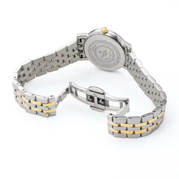 Scala 28 mm Quartz Two-Hand Green Dial Two-Tone Bracelet Sapphire glas