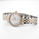 Scala 28 mm Quartz Two-Hand White Mop Dial Rose Gold-Silver Tone Brace