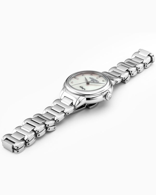 Allegra 32mm Quartz Three-Hand White MOP Dial Stainless Steel Bracelet