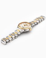 Allegra 32mm Quartz Three-Hand White Mop Dial Two-Tone Bracelet Sapphi