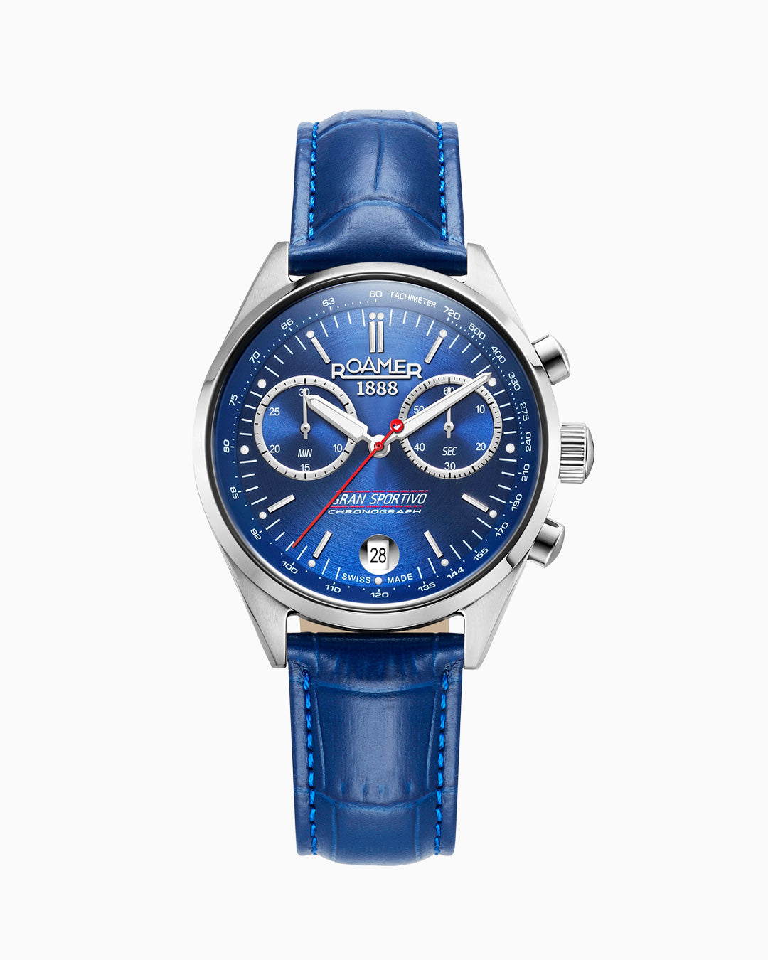 Gran Sportivo 41.5mm Quartz Chronograph Date Blue Sunray Dial Silver B