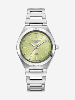 EOS Classic 34mm Quartz Three-Hand Lightgreen Dial Silver Bracelet Sap