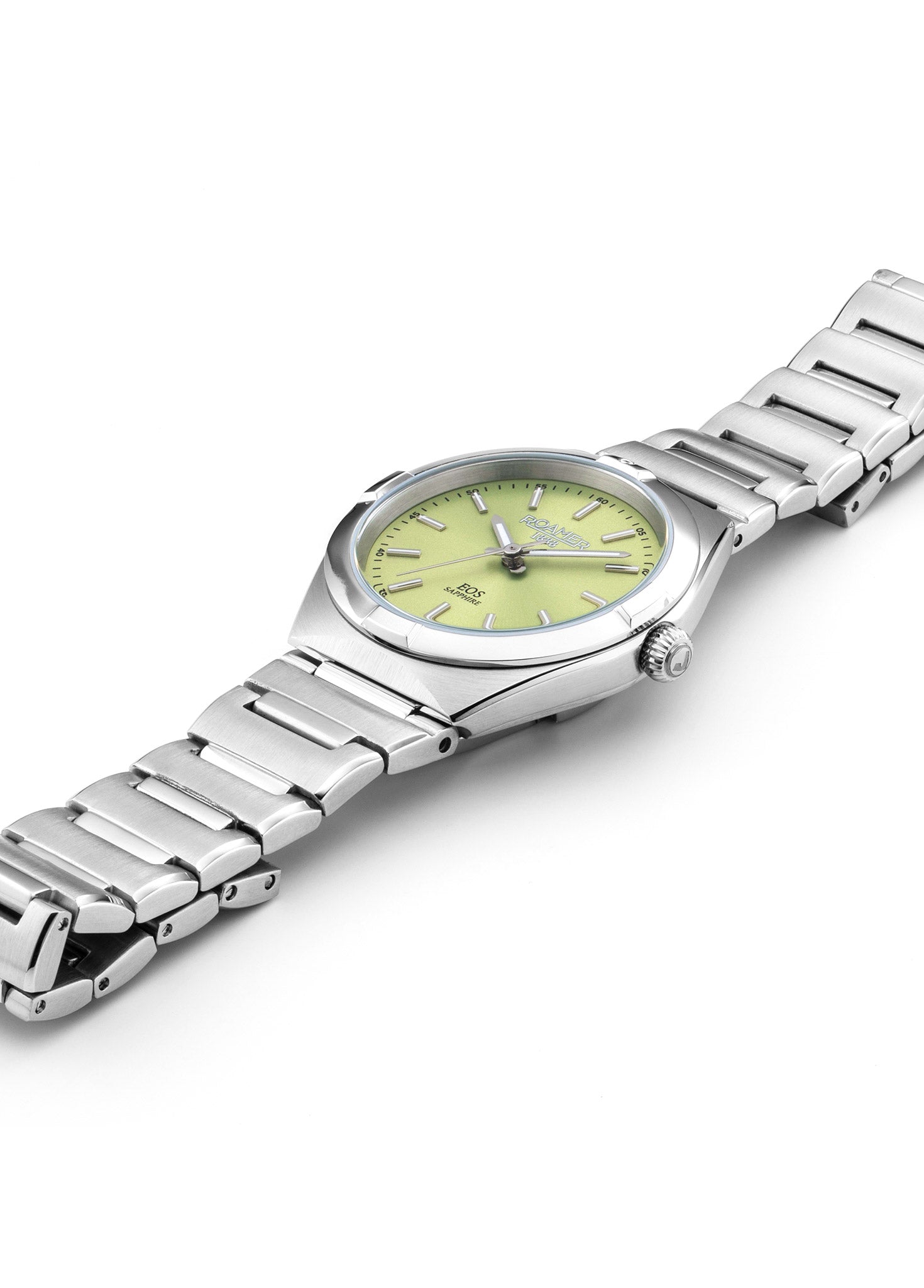 EOS Classic 34mm Quartz Three-Hand Lightgreen Dial Silver Bracelet Sap