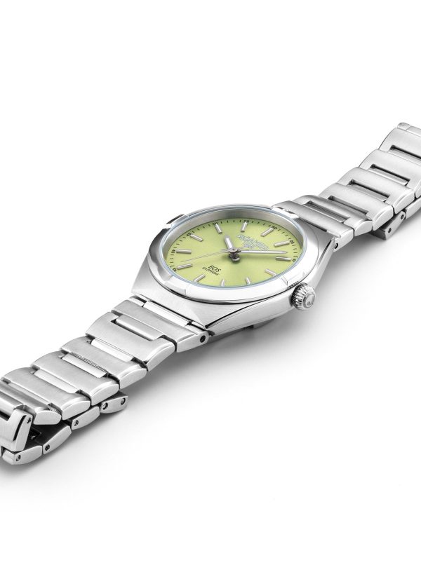 EOS Classic 34mm Quartz Three-Hand Lightgreen Dial Silver Bracelet Sap