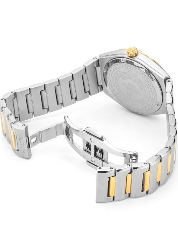 EOS Classic 34mm Quartz Three-Hand White MOP Dial Two-Tone Bracelet Sa