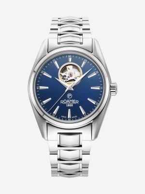 Searock Master 42 mm Automatic Three-Hand Date Blue Sunray Dial Silver