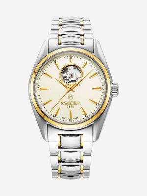 Searock Master 42 mm Automatic Three-Hand Date Two-Tone Bracelet Sapph