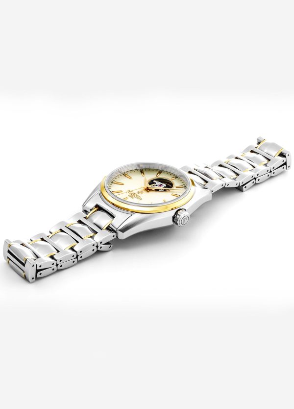 Searock Master 42 mm Automatic Three-Hand Date Two-Tone Bracelet Sapph