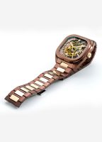 Mechano 42 mm Self-Winding Three-Hand Brown + Gold Bracelet Leather St