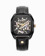 Mechano 42mm Self-Winding Three-Hand Black + Gold Bracelet and Leather