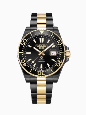 Premier 42 mm Automatic Three-Hand Date Black Dial Two-tone Bracelet S