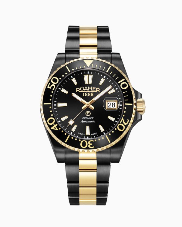 Premier 42 mm Automatic Three-Hand Date Black Dial Two-tone Bracelet S