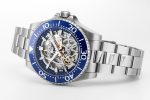 Premier Skeleton 42 mm Automatic Three-Hand Blue Dial Silver Bracelet