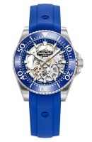 Premier Skeleton 42 mm Automatic Three-Hand Blue Dial Silver Bracelet