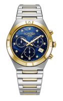 Eos Ladies Chrono 38mm Quartz Chronograph Date Blue Mop Dial Two-Tone