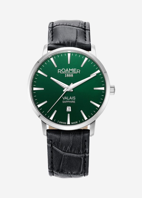 Valais Gents Interchangeable Box Set 42mm Quartz Three-Hand Date Green