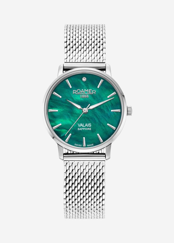 Valais Ladies Interchangeable Box Set 32mm Quartz Three-Hand Date Gree