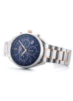 Pro Chrono 42mm Quartz Chronograph Date Blue Sunray Dial Two-Tone Brac