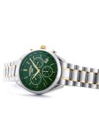 Pro Chrono 42mm Quartz Chronograph Date Green Sunray Dial Two-Tone Bra