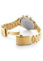 Pro Chrono 42mm Quartz Chronograph Date Black Sunray Dial Gold Bracele