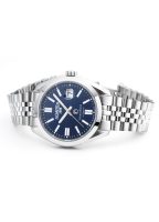 Montalbano Gents 41.5mm Automatic Three-Hand Date Blue Sunray Dial Sil