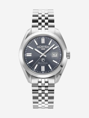 Montalbano Gents 41.5mm Automatic Three-Hand Date Grey Sunray Dial Sil