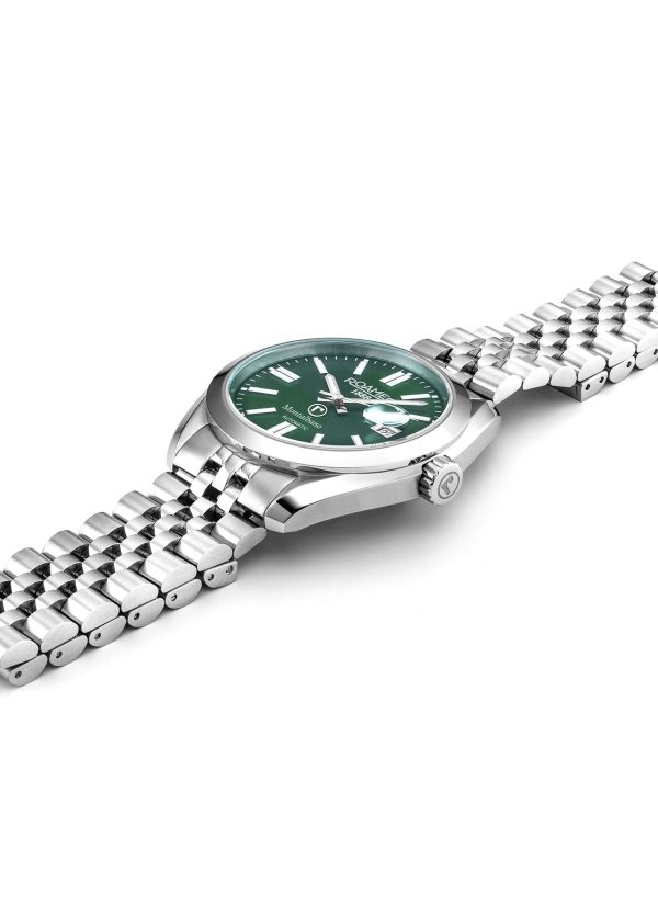 Montalbano Gents 41.5mm Automatic Three-Hand Date Green Sunray Dial Si