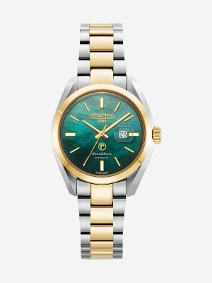 Montalbano Ladies 31mm Automatic Three-Hand Date Green MOP Dial Two-To