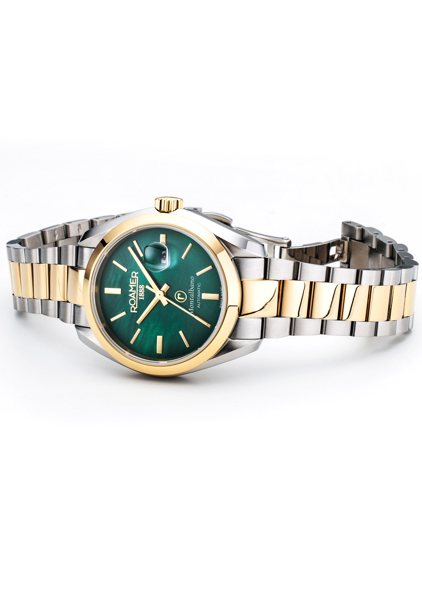 Montalbano Ladies 31mm Automatic Three-Hand Date Green MOP Dial Two-To