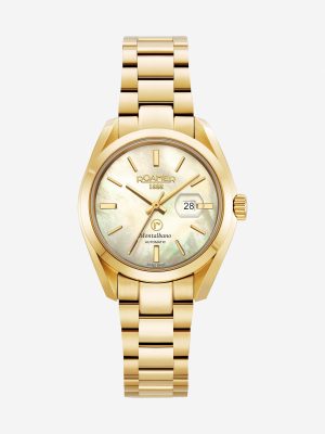 Montalbano Ladies 31mm Automatic Three-Hand Date Champagne Dial Gold B